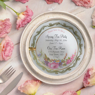 Teacup Tea Party Einladung