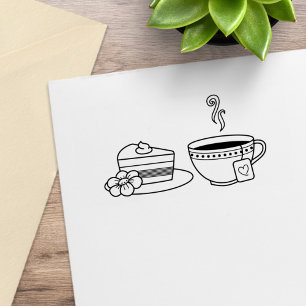 Teacup und Cake Gummistempel