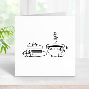 Teacup und Cake Gummistempel