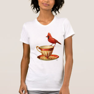 Teacup und roter Kardinal T-Shirt