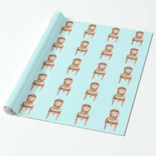 Teacup und Viktorianischer Lehrstuhl Geschenkpapier
