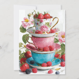 Teacup Whimsy Spielender Charme Einladung