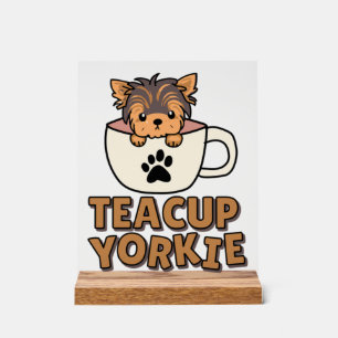 Teacup Yorkie Welpe Acrylschild