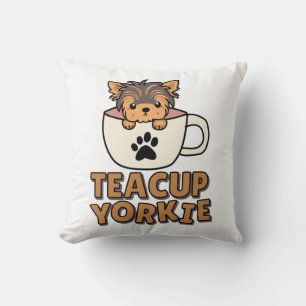 Teacup Yorkie Welpe Kissen
