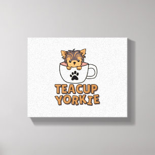 Teacup Yorkie Welpe Leinwanddruck