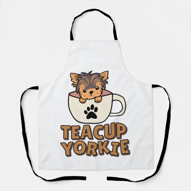 Teacup Yorkie Welpe  Schürze (Vorderseite)