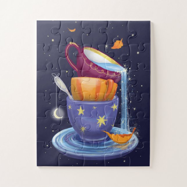 Teacups fallen schwindlig puzzle (Vertikal)