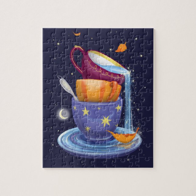 Teacups fallen Whimsical Jigsaw Puzzle (Vertikal)