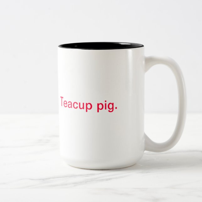Teacupschwein Zweifarbige Tasse (Rechts)