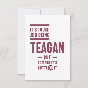 Teagan Personalisiert Name Geburtstagsgeschenk RSVP Karte
