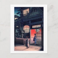 Teahouse at Night, Tsuchiya Koitsu, Holzschnitt