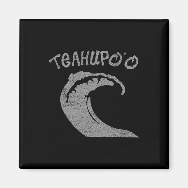 Teahupoo Surf Vintage Surfen  Magnet (Vorne)