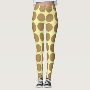 Teak Cream Neutral Dots Leggings