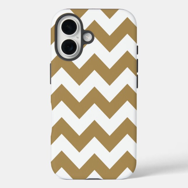 Teak Neutral Chevrons Case-Mate iPhone Hülle (Rückseite)