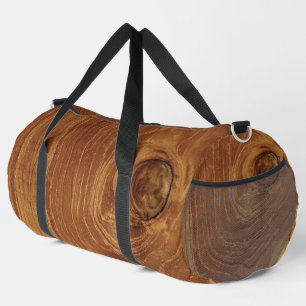 Teak Rustik Holzstruktur Braun Natur Muster Foto Duffle Bag