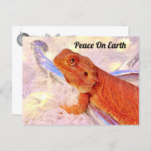 Teak the Bearded Dragon Christmas Postkarte