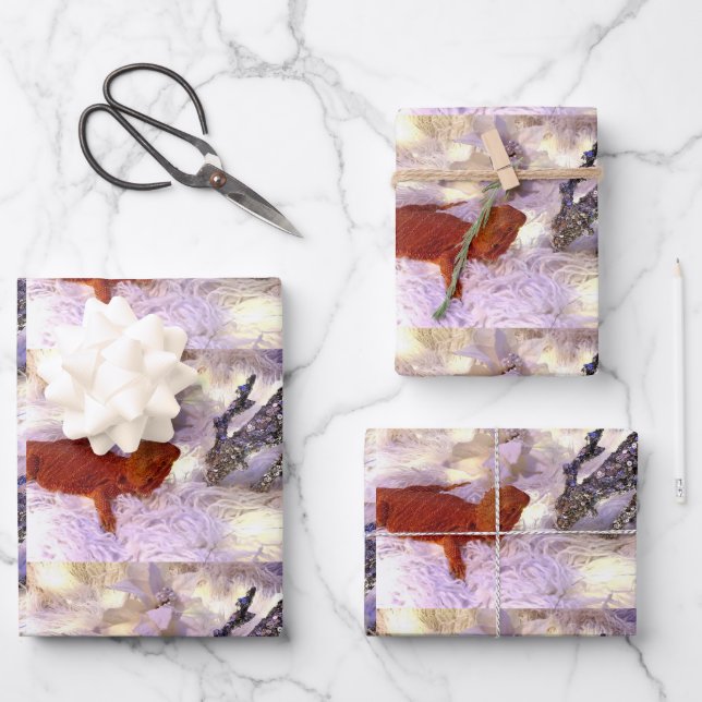 Teak the Bearded Dragon Weltfrieden Geschenkpapier Set (Vorderseite)