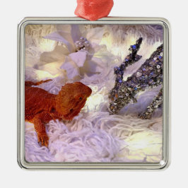 Teak the Bearded Dragon Weltfrieden Ornament Aus Metall