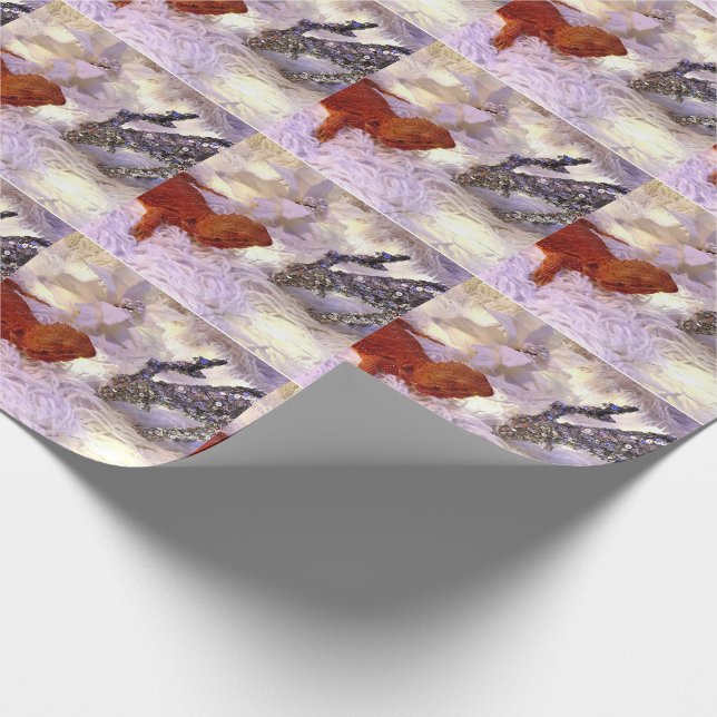 Teak the Bearded Dragon Wrapping Paper Roll Geschenkpapier (Ecke)