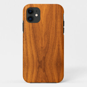 Teak Veneer Wood Grain Style iPhone 11 Hülle