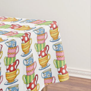 Teakups - Illustration Tischdecke