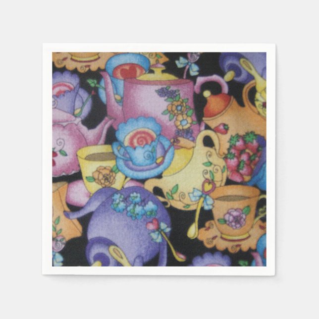 Teakups und Teapots Serviette (Vorderseite)