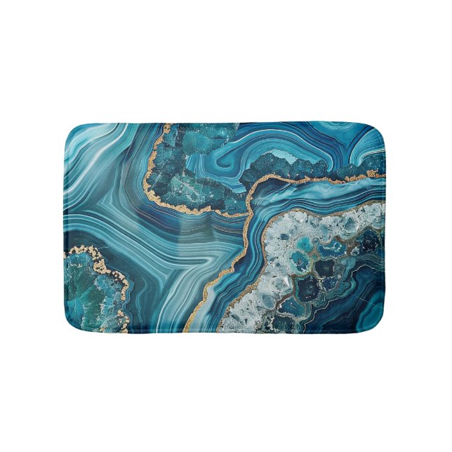Teal-Achat-Badematte Badematte (Vorderseite)