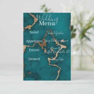 Teal-Achat-Marmor-Gold-Kintsugi-Menü-Einlage Begleitkarte
