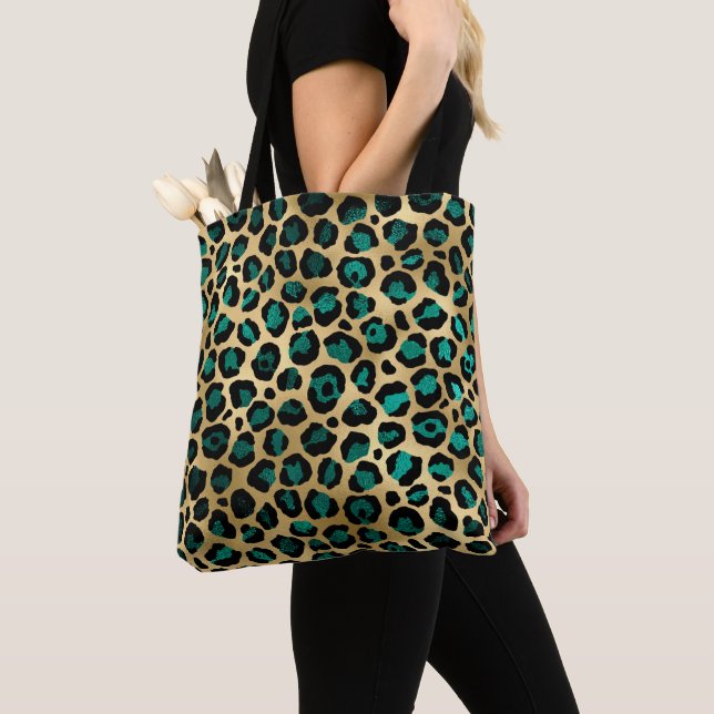 Teal and Gold Leopard Series Design 14 (Von Nahem)