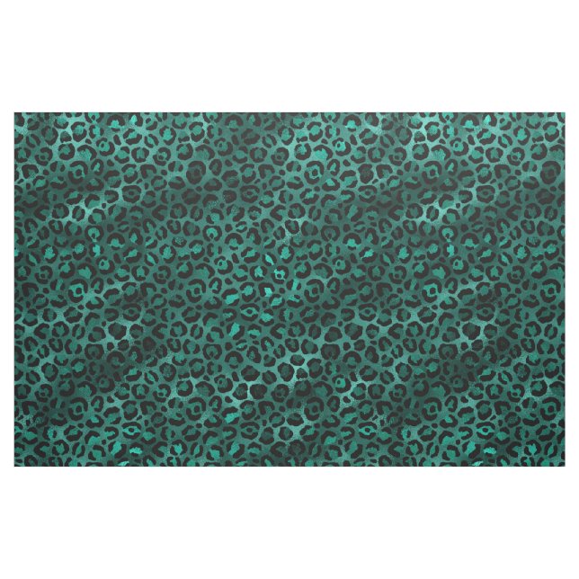 Teal and Gold Leopard Series Design 4 Stoff (Fat Quarter (45,7 x 55,9 cm))