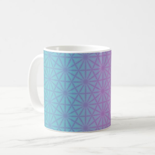 Teal and pale purple gradient  kaffeetasse (Vorderseite Links)