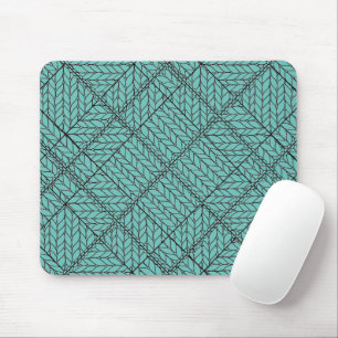 TEAL ARGYLE GESTRICKTES Mauspad