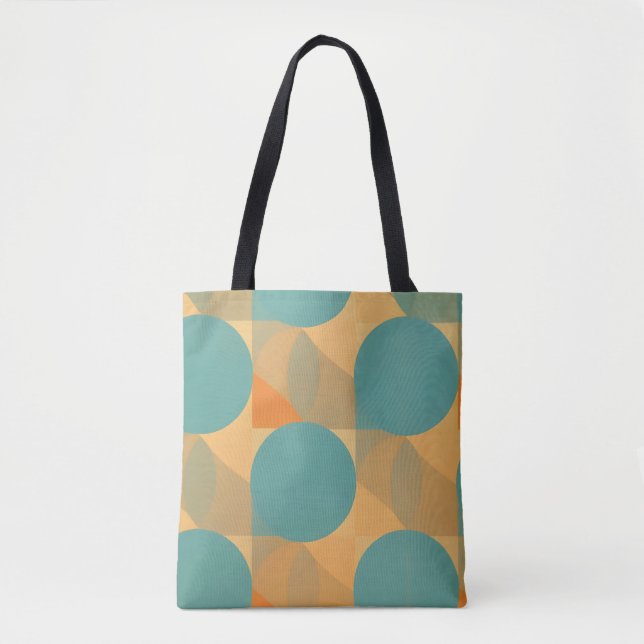 Teal, Beige und Orange im Retro-Look-Muster (Vorderseite)