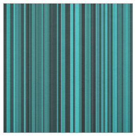 Teal Black Stripes Stoff