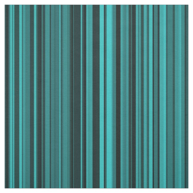 Teal Black Stripes Stoff (Muster)
