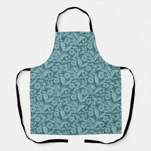 Teal Botanisches Erbe Floral  Schürze