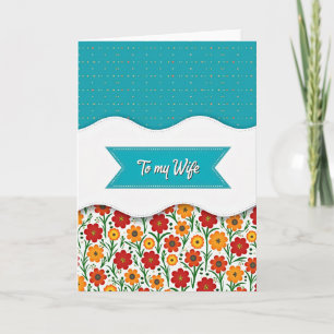Teal Dots Muttertags-Karte Karte