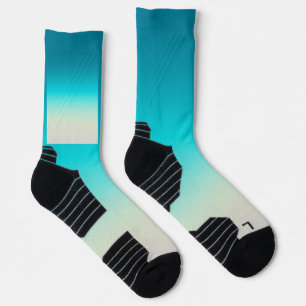 Teal Farbverlauf Modern Ombre Socken