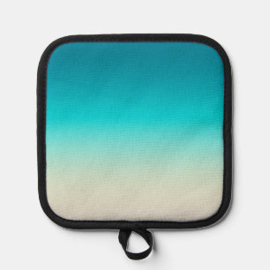 Teal Farbverlauf Modern Ombre Topflappen