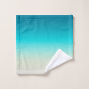 Teal Farbverlauf Modern Ombre Waschlappen