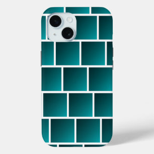Teal Farbverlauf Quadrate Case-Mate iPhone Hülle