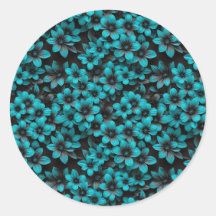 Teal Floral Gift Stickers