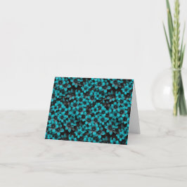 Teal Floral Thank You Card Dankeskarte
