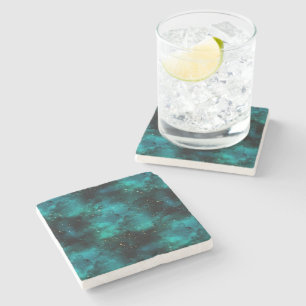 Teal Galaxy Serie Design 1 Steinuntersetzer