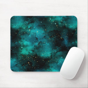 Teal Galaxy Series Design 1 Mousepad