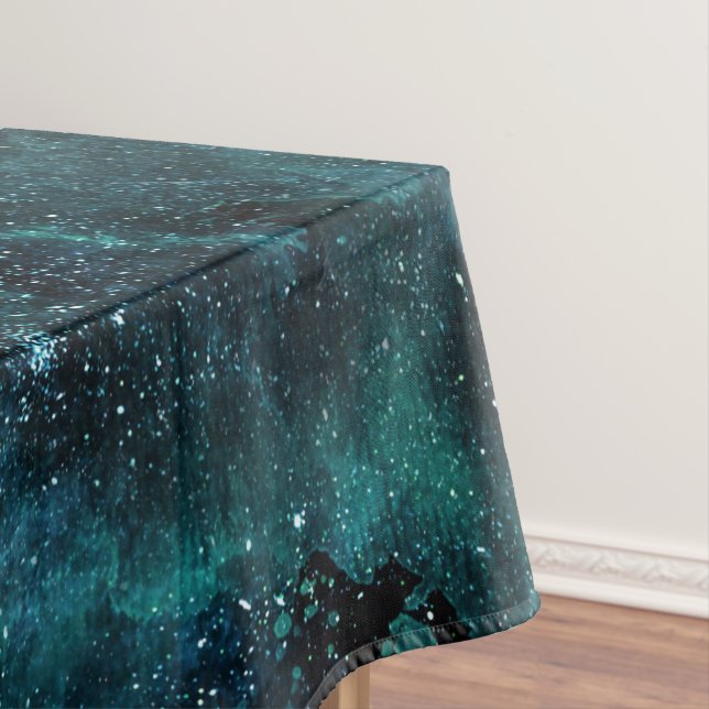 Teal Galaxy Series Design 4 Tischdecke (Beispiel)