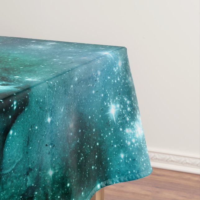Teal Galaxy Series Design 6 Tischdecke (Beispiel)