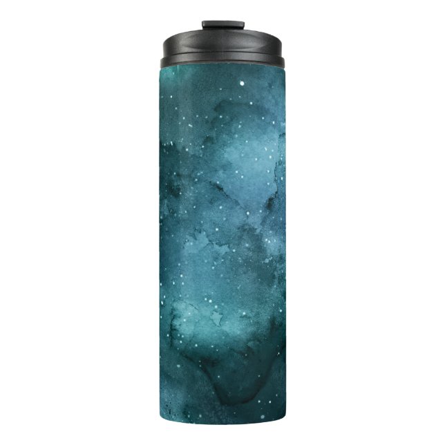 Teal Galaxy Series Design 7 Thermosbecher (Vorderseite)