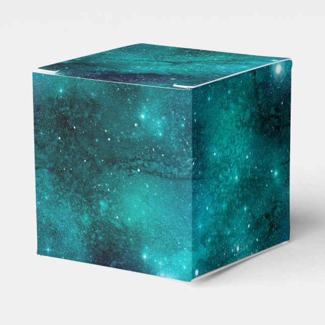 Teal Galaxy Series Design 8 Geschenkschachtel (Vorderseite)
