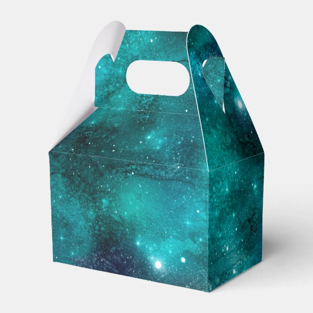 Teal Galaxy Series Design 8 Geschenkschachtel (Vorderseite)